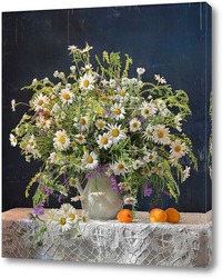  Картина Букет полевых цветов с абрикосами