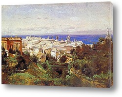   Картина Вид Генуи спрогулочной площадки в Аска Сола.1843
