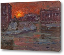   Картина Закат в Стокгольме