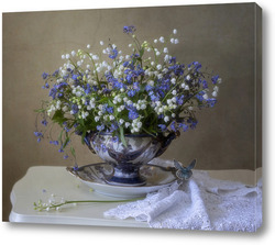   Картина Натюрморт с букетом весенних цветов