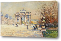   Картина Париж, Сад Тюильри, Карусели Лувра
