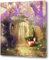   Картина Загадочная дверь в лесу