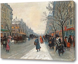   Картина Зимняя уличная сцена, 1913