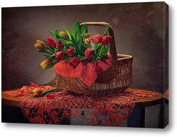   Картина Корзинка тюльпанов