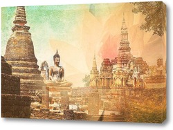   Картина Буддийские руины храма