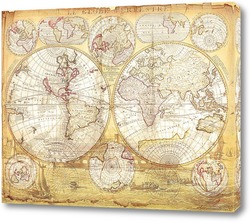   Картина Старая карта мира