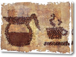   Картина Картина из зерен кофе