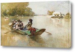   Картина Игра на лодках, 1881