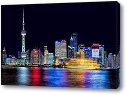   Картина Ночной Шанхай
