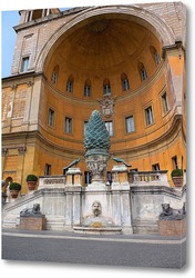   Картина Дворик Шишки с большой нишей Бельведера в Риме