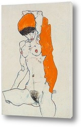   Картина Стоящая обнаженная с оранжевой драпировкой, 1914
