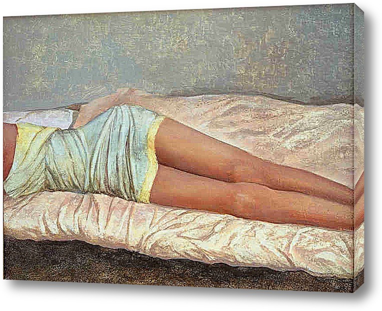 Картина женщина лежит
