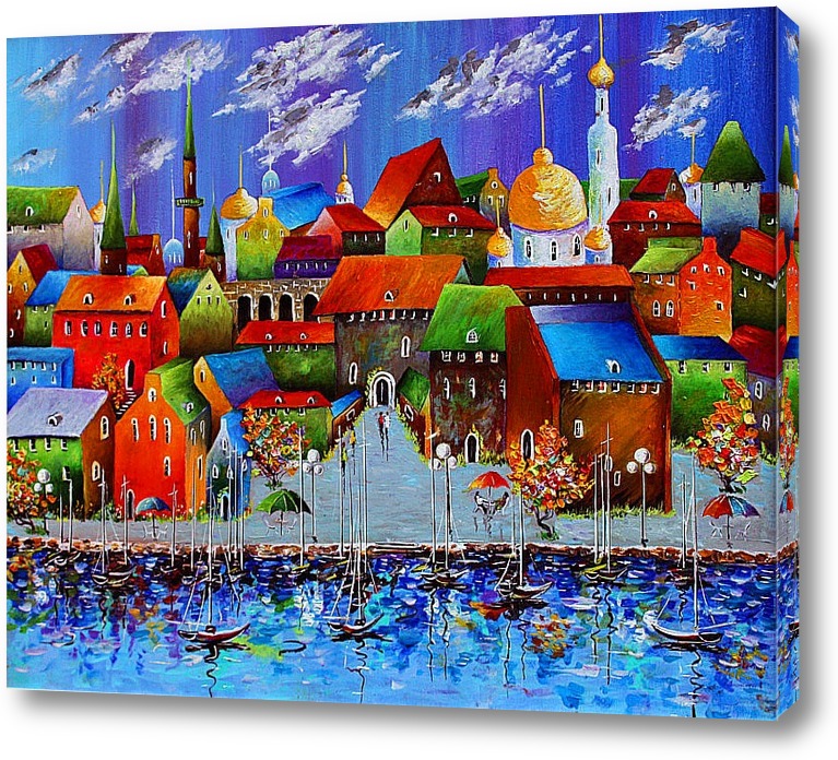 Город яркий рисунок