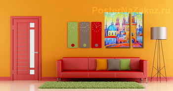 Модульная картина Сказочная Прага