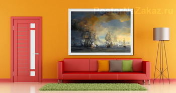 Модульная картина Морской бой близ Солбея