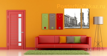 Модульная картина Площадь Лонгакр, 1904