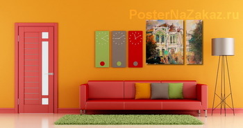 Модульная картина Здание колледжа