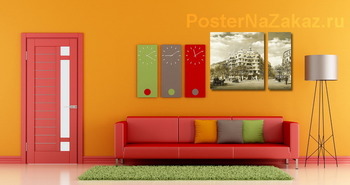 Модульная картина Старая Барселона. Каса-Мила