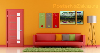 Модульная картина Colorfull Forest
