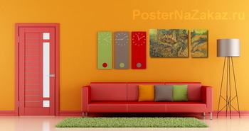 Модульная картина Подсолнухи