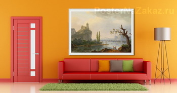 Модульная картина Скалистое побережье с замком