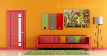 Модульная картина Польша.Г.Леба.Замок