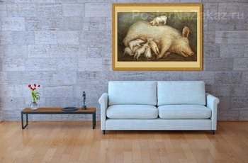 Модульная картина Свиноматка