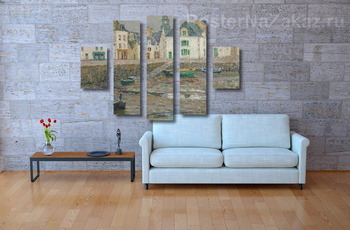 Модульная картина Дома на морском побережье