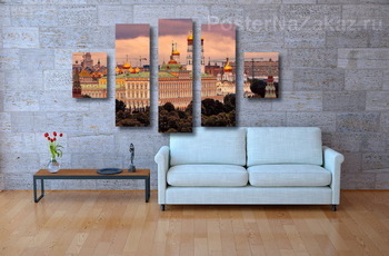 Модульная картина Москва вид сверху-2