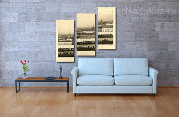 Модульная картина Вид на Китай-город ,1887 год