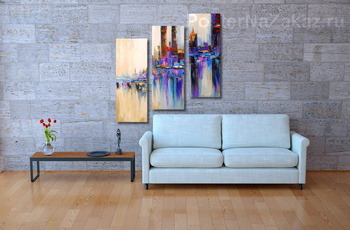 Модульная картина Город тетрис