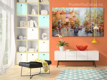 Модульная картина Дождливый день