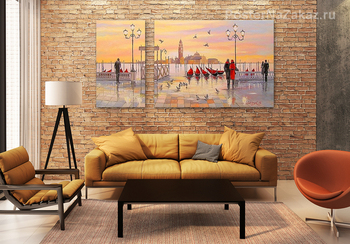 Модульная картина Утренняя Венеция