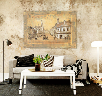 Модульная картина Старая Москва, Москворецкая улица