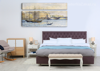 Модульная картина Вид Санкт-Петербурга из Невы