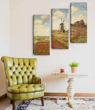 Модульная картина Поле тюльпанов в Голландии