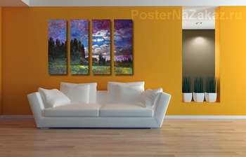 Модульная картина Лунная ночь