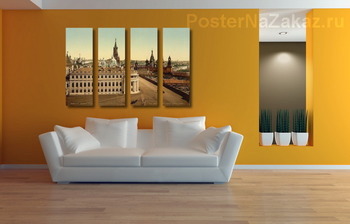 Модульная картина Кремль, Москва, Россия. 1890-1900 гг