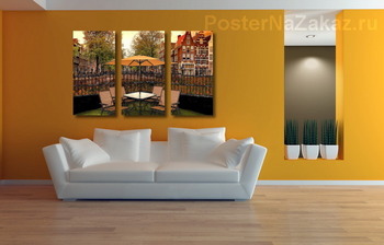 Модульная картина Канал Амстердам