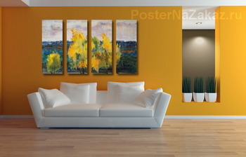 Модульная картина Осенняя непогода