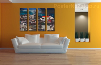 Модульная картина Средиземноморская гавань, 1930