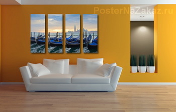 Модульная картина Утро на площади