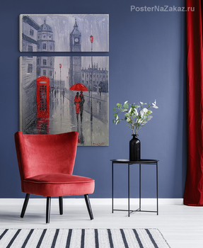 Модульная картина В Лондоне выпал снег