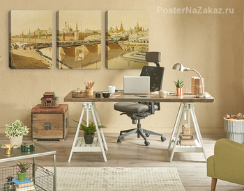 Модульная картина Вид на Москву, 1900-е годы