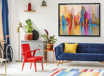 Модульная картина Радужный город