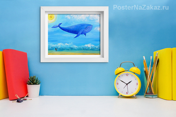 Модульная картина Синий кит мечты