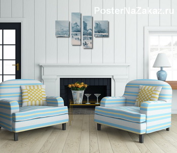 Модульная картина Зима в Самарканде