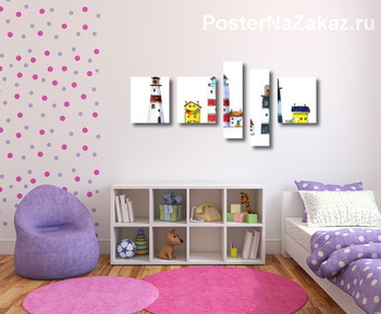 Модульная картина Маяки