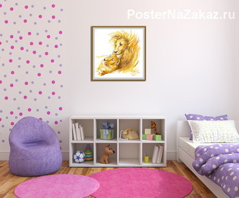 Модульная картина львы