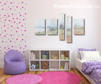 Модульная картина Осенний пейзаж